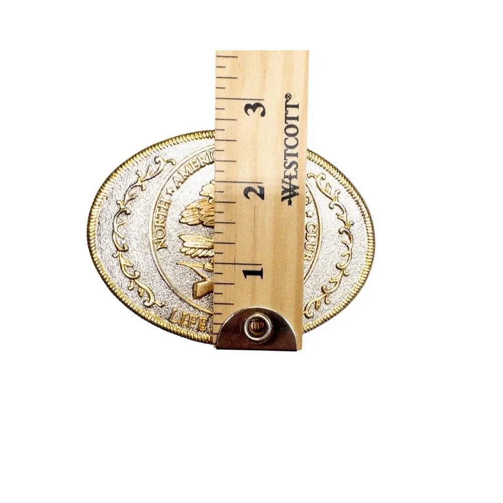 Silver And Gold Eagle‎ North American Hunting Club Life Member Belt Buckle
